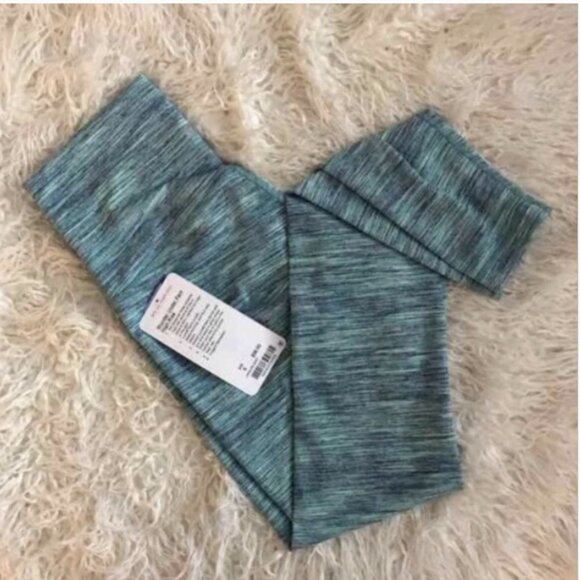 NWT Lululemon Wunder Under Space Dye Stripe Alberta Blue Luon Leggings Tight - Picture 4 of 8